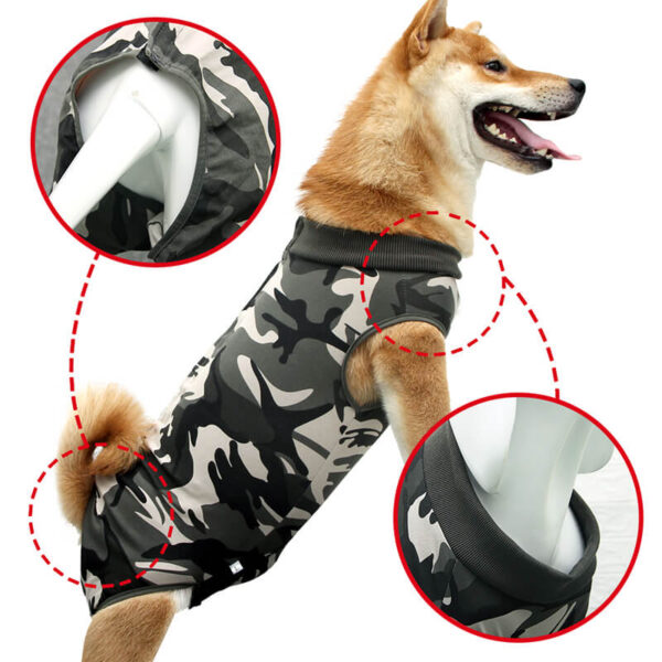 Button Style Dog Recovery Suit Vd08 Product Image (3)
