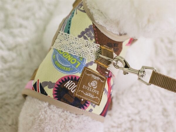 Patterned Vintage Dog Harness Vd02 Product Image 03