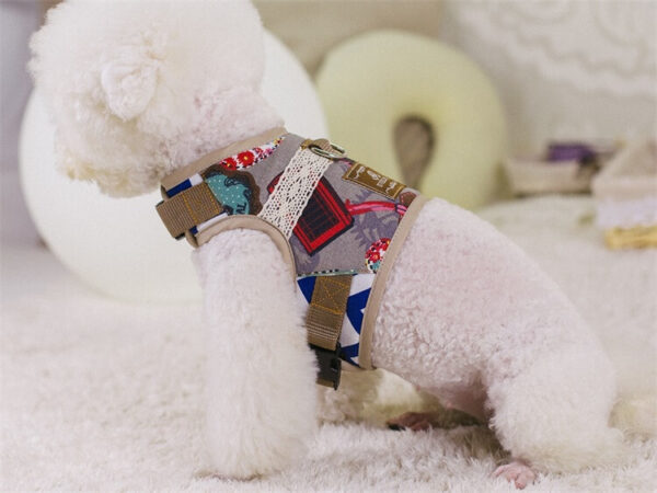 Patterned Vintage Dog Harness Vd02 Product Image 04