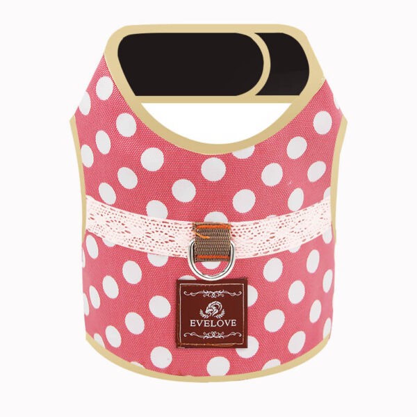 Polka Dot Pink Dog Harness Vd02
