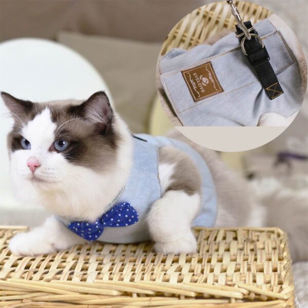 VC01 Cat Harness Set Patterned With Bow - Image 3