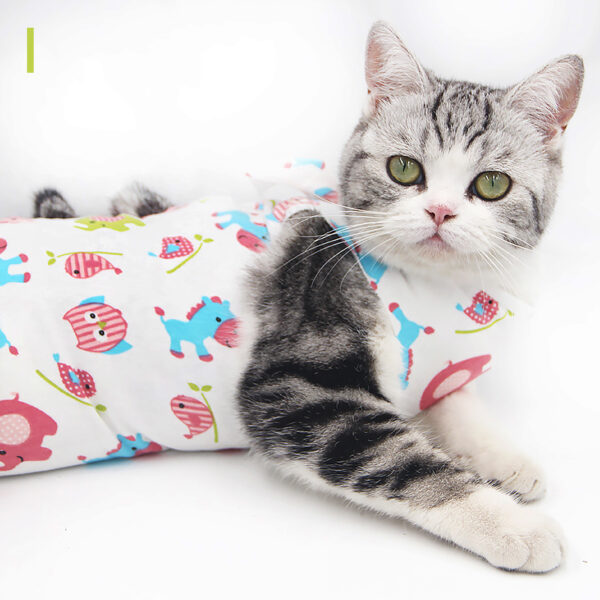 VC07 Cat Surgical Recovery Suit Pink Blue - Image 5
