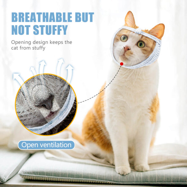 VC10 Anti Bite Mask for Cats - Clear (2)