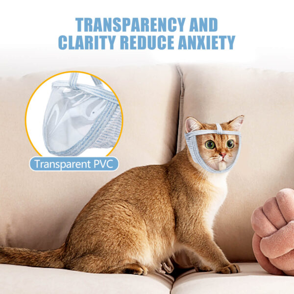 VC10 Anti Bite Mask for Cats - Clear (3)