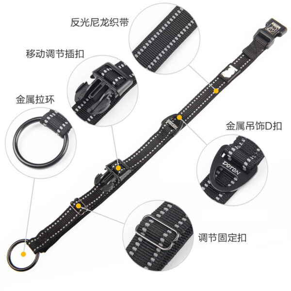 Vd07 Sg Nylon Dog Leashes Black Product Image (3)