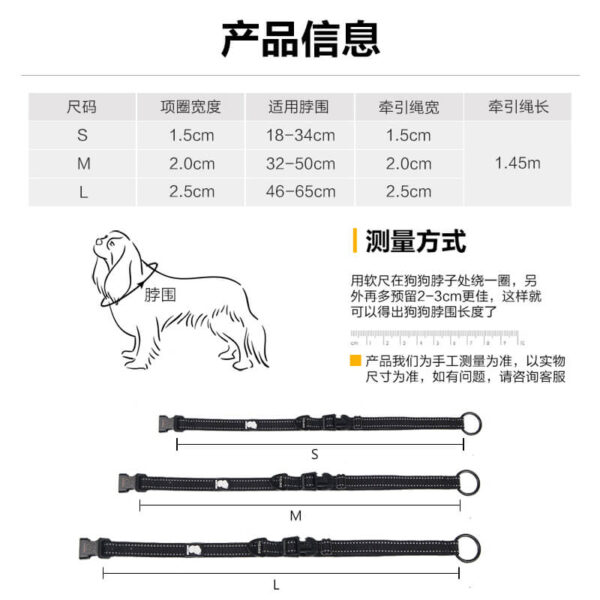 Vd07 Sg Nylon Dog Leashes Black Product Image (6)