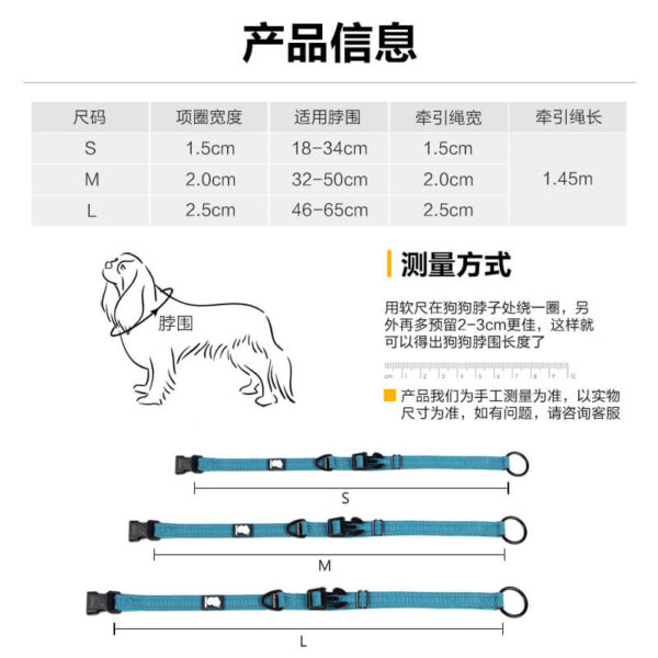 Vd07 Sg Nylon Dog Leashes Blue Product Image (6)