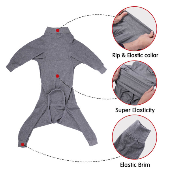 VD31 Four-legged Pajamas for Medium and Large Dogs Grey Color (3)