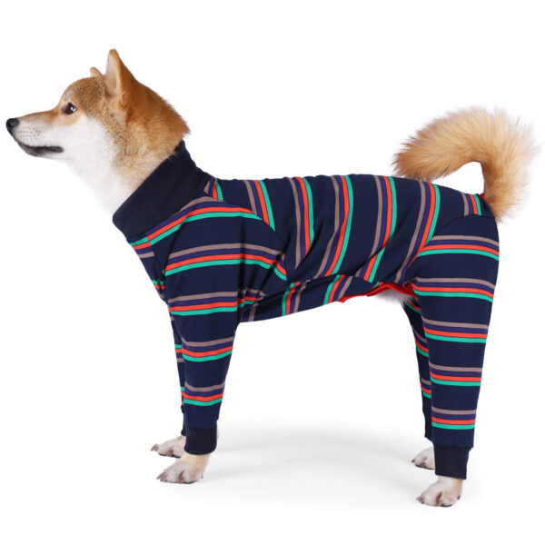VD31 Four-legged Pajamas for Medium and Large Dogs Striped (1)