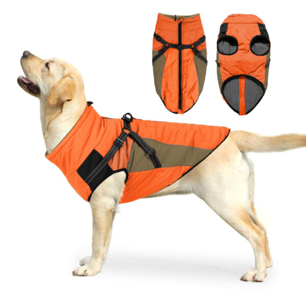 Vd75 Orange Dog Cotton Vest Jackets For Winter Snow Outdoor (1)