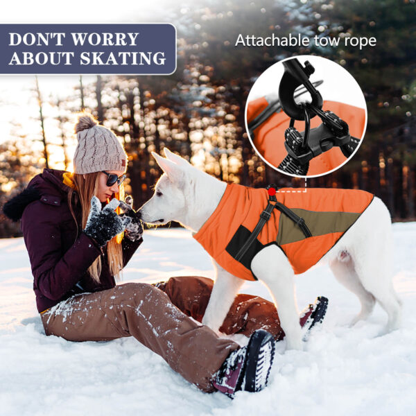 Vd75 Orange Dog Cotton Vest Jackets For Winter Snow Outdoor (4)