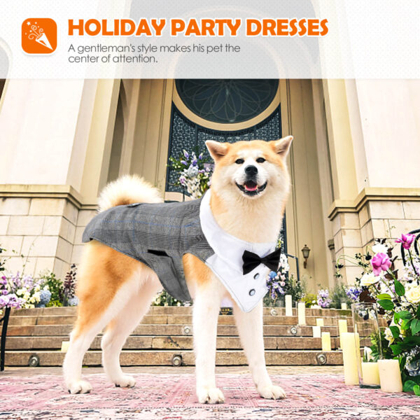 Vd80 Bow Dress For Dogs Grey Plaid (4)