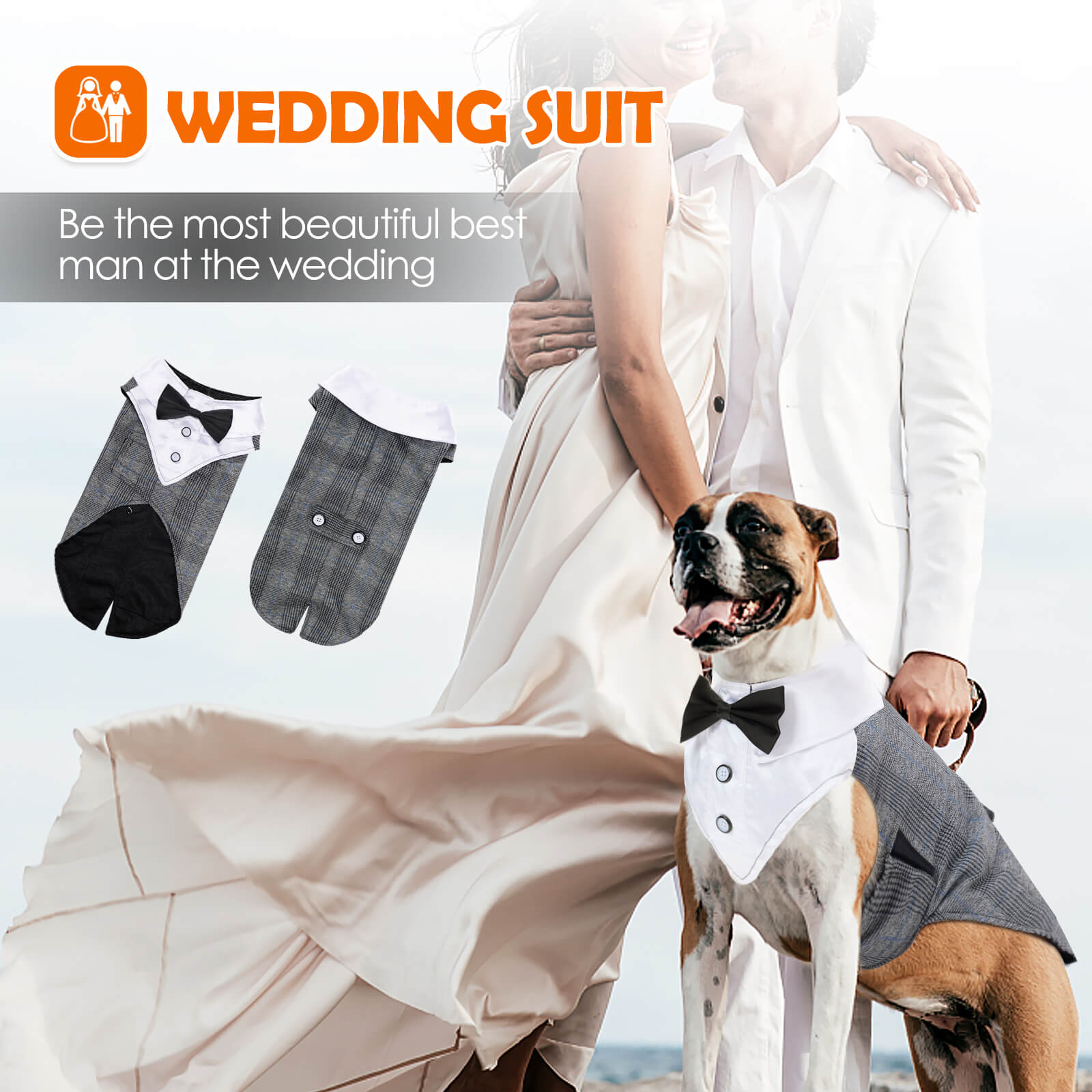 Vd80 Bow Dress For Dogs Grey Plaid (6)