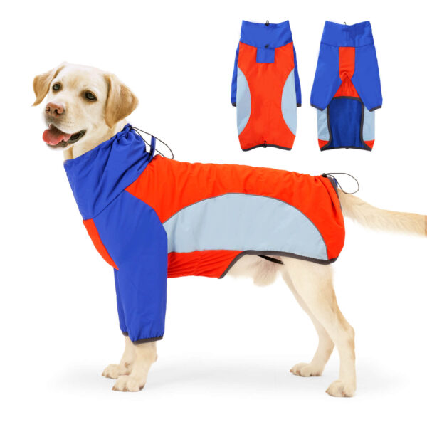 Vd82 Dog Winter Cloth Blue & Red Wholesale (1)