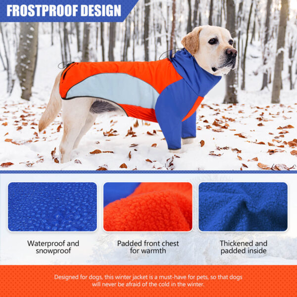 Vd82 Dog Winter Cloth Blue & Red Wholesale (3)
