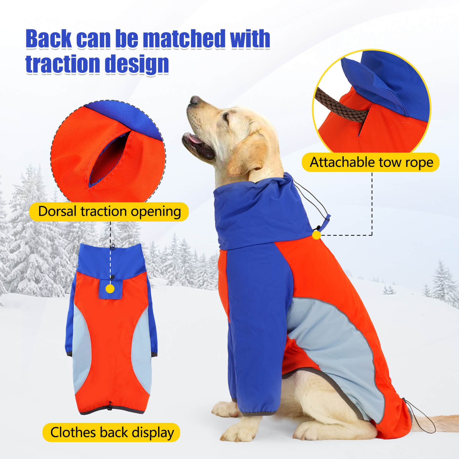 Vd82 Dog Winter Cloth Blue & Red Wholesale (5)