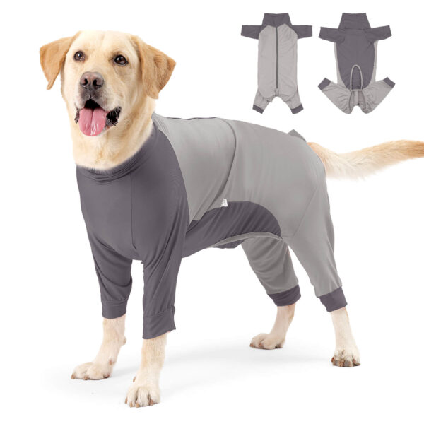 Vd85 Hair Proof Four Legged Clothing For Dogs Grey (1)
