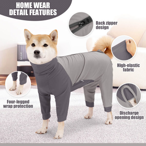 Vd85 Hair Proof Four Legged Clothing For Dogs Grey (2)