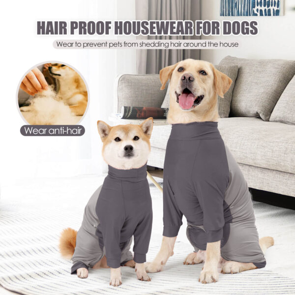 Vd85 Hair Proof Four Legged Clothing For Dogs Grey (3)