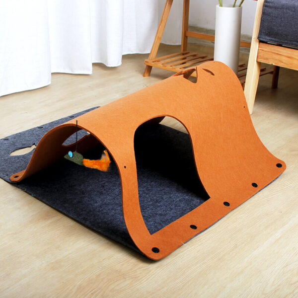 VC16 Multifunctional Felt Cat Tunnel Wholesale Supply - Brown