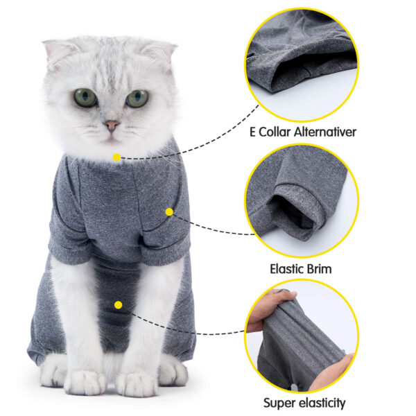 VC25 Cat Four-legged Coat Recovery Suit - Grey (2)