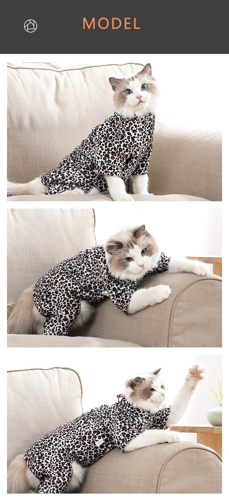 VC26 Cats Wear Leopard-print Four-legged Clothing (8)