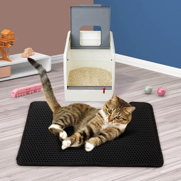 VC32 U-shaped Foldable Litter Mat for Pet Cats (1)