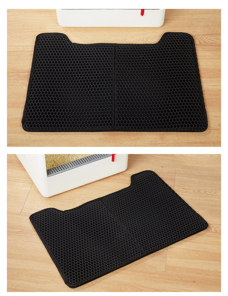 VC32 U-shaped Foldable Litter Mat for Pet Cats (8)