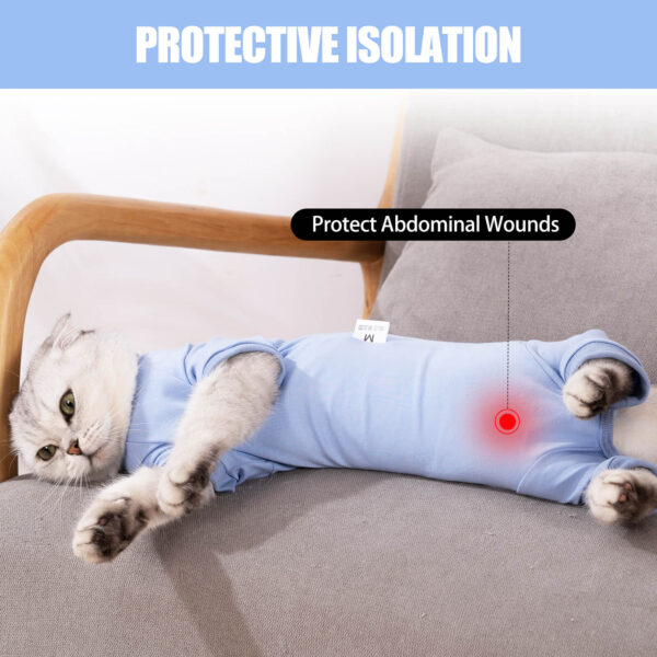 VC33 Pet Cat Recovery Suit with Velcro Wholesale Supply (2)