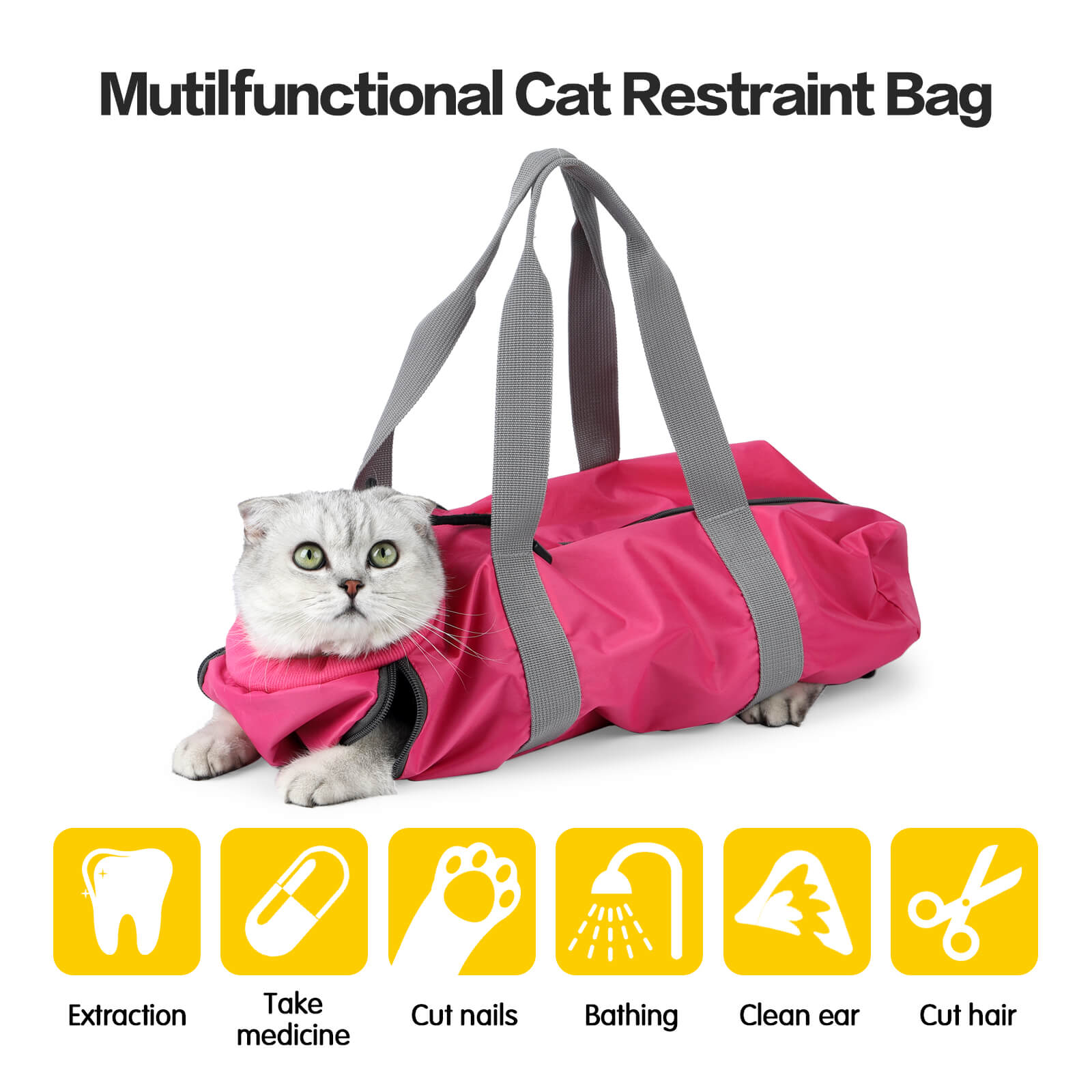 VC35 Safe Carrier Bag for Cats Magenta Color (5)