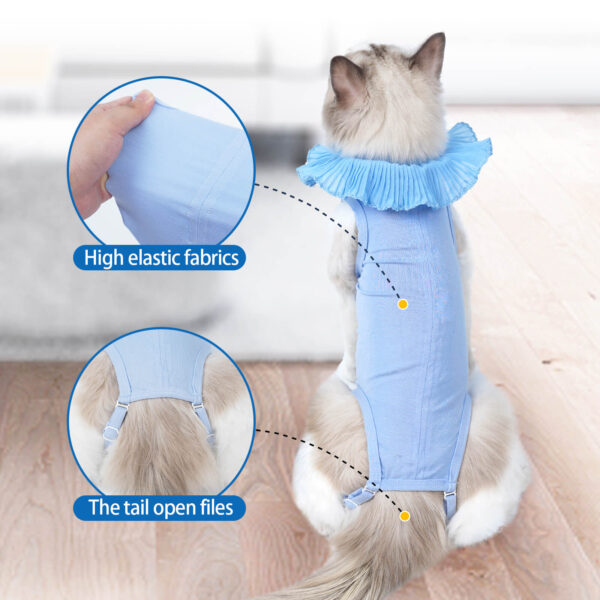 VC36 Pet Cat Recovery Suit with Flower Collar - Image 5