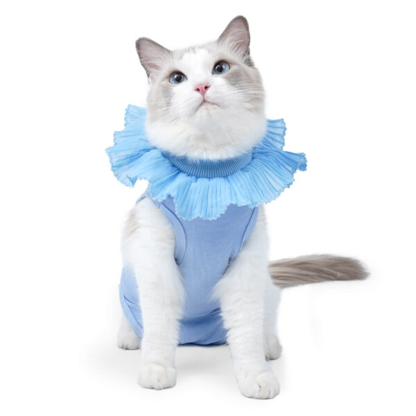 VC36 Pet Cat Recovery Suit with Flower Collar - Image 4