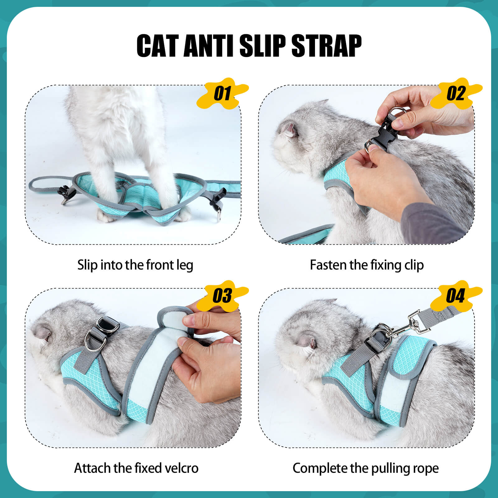 VC37 Cat Harness for Pet Safety Wholesale Supply (6)