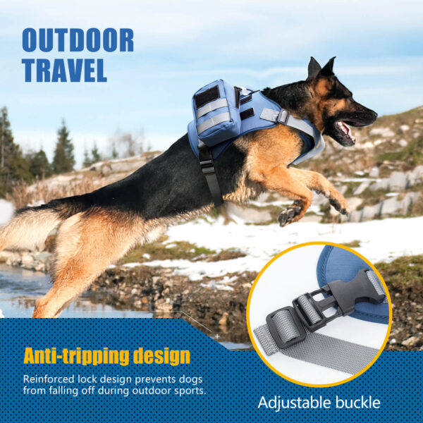 VD34 Dog Tactical Harness Set for Pet Safety Wholesale - Blue (4)