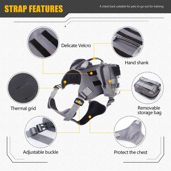 VD34 Dog Tactical Harness Set for Pet Safety Wholesale - Image 4