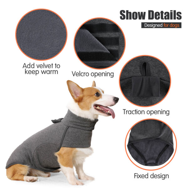VD35 Dog Turtleneck Fleece Sweatshirt Pet Clothing - Image 7
