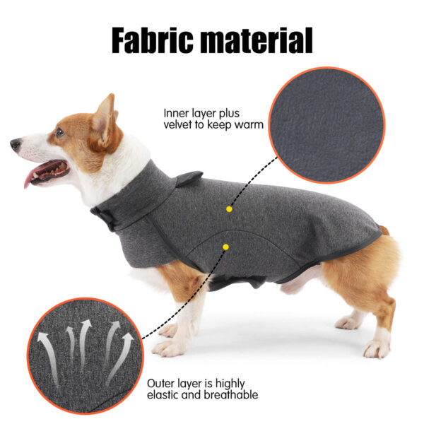 VD35 Dog Turtleneck Fleece Sweatshirt Pet Clothing - Image 6