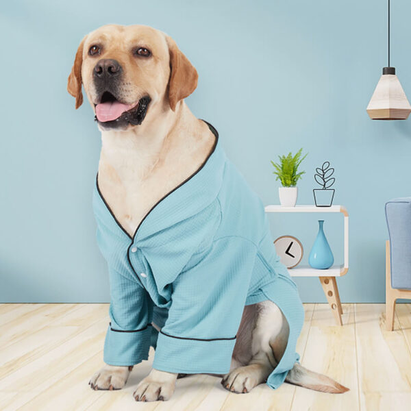 VD52 Dog Pajamas with Buckle Blue Pink