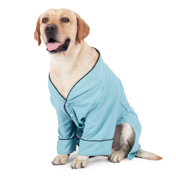 VD52 Dog Pajamas with Buckle Blue Pink - Image 3