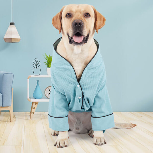 VD52 Dog Pajamas with Buckle Blue Pink - Image 4