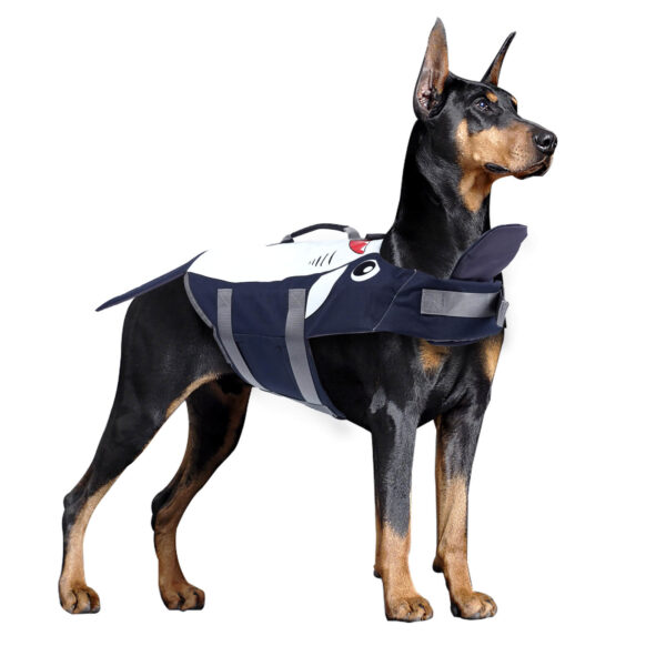 VD57 Dog Life Jacket Shark Style for Pet Swimming - Image 2