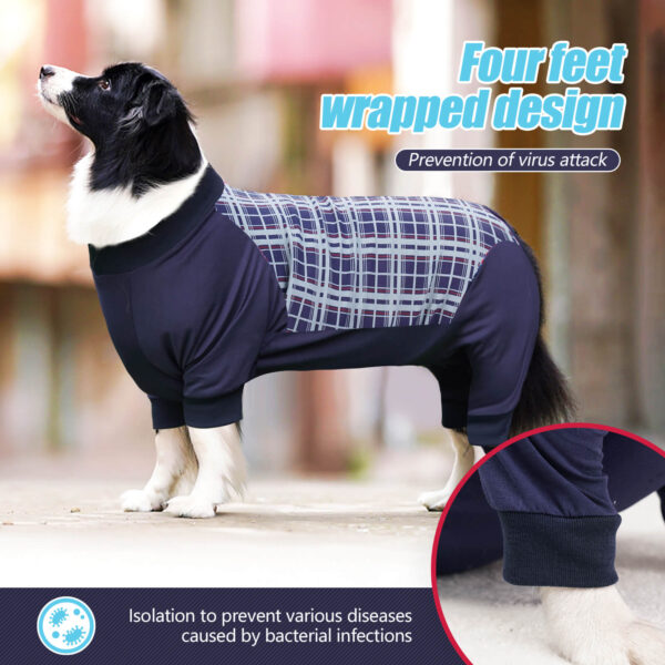 VD70 Dog Recovery Suit Four-legged Zipper Style - Image 4
