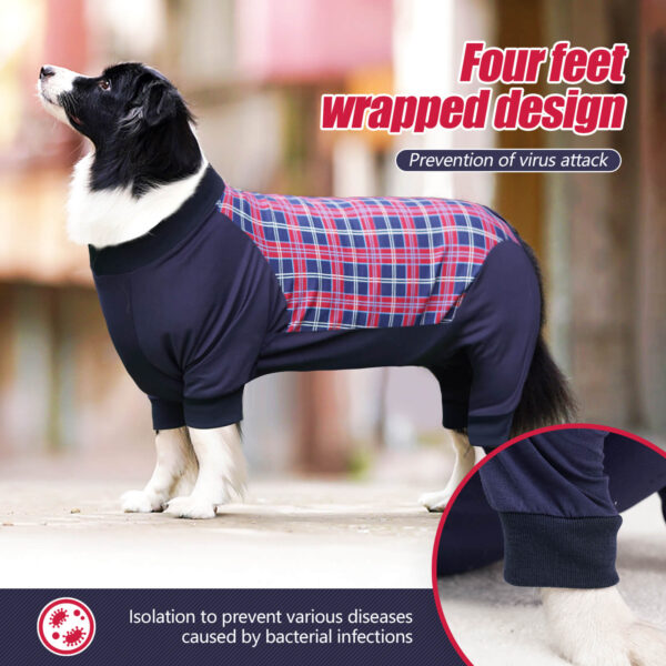 VD70 Dog Recovery Suit Four-legged Zipper Style - Image 3
