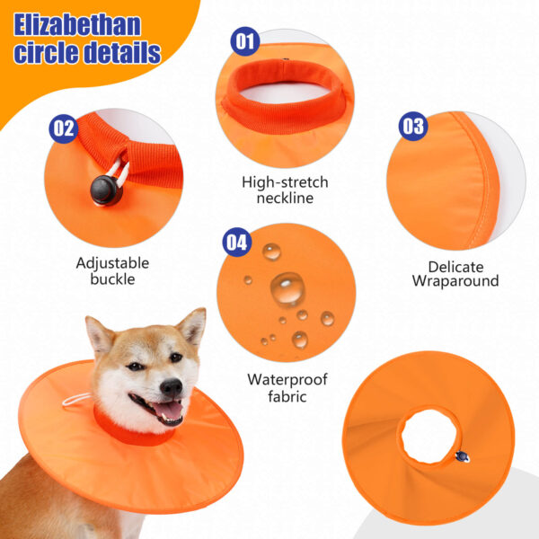 VD73 Elizabethan Collar for Dogs Oxford Cloth Style - Image 4