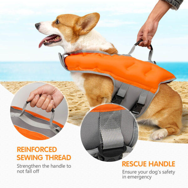 VD76-Dog Life Jacket Inflatable with Inflatable Cylinder - Image 6