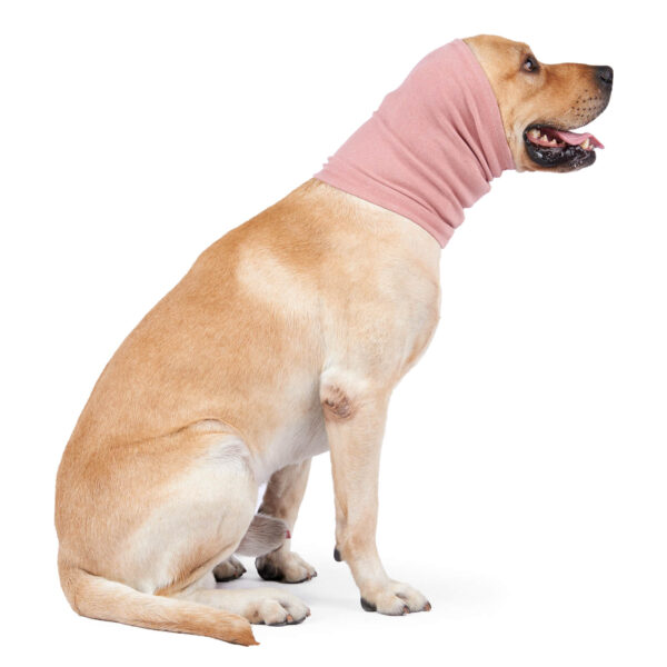 Vd37 Pet Dog Calming Headband Hoodie Pink (1)