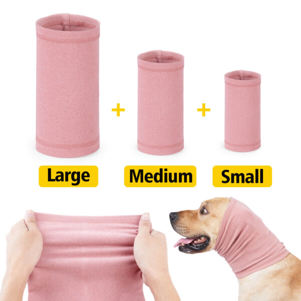 Vd37 Pet Dog Calming Headband Hoodie Pink (2)