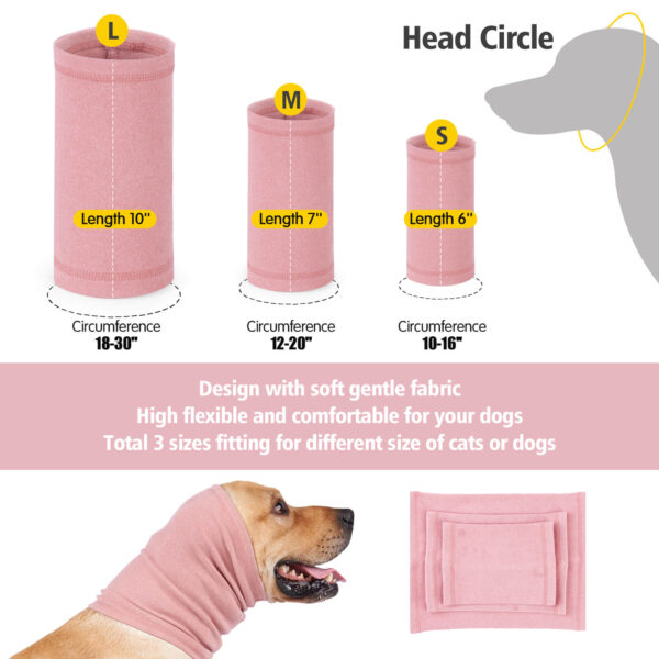 Vd37 Pet Dog Calming Headband Hoodie Pink (4)