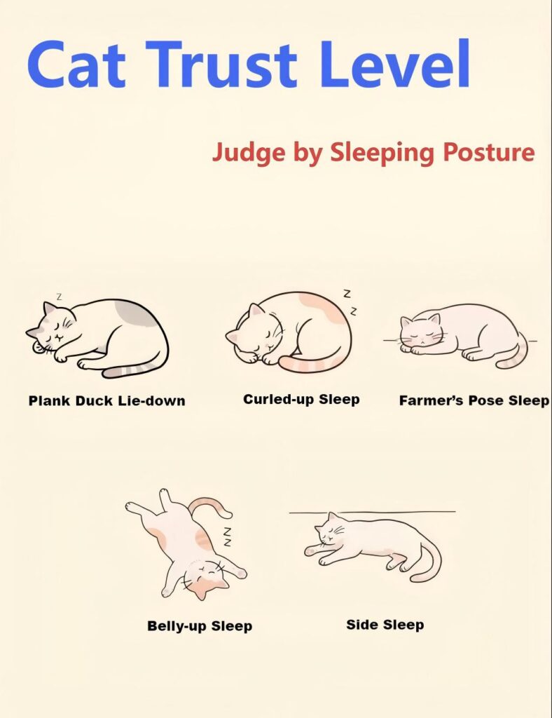Cat Trust Level Judge By Sleeping Posture (1)