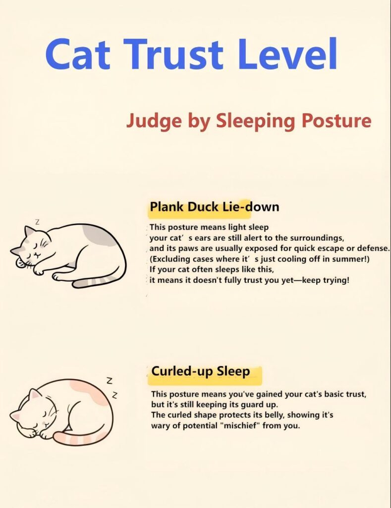 Cat Trust Level Judge By Sleeping Posture (2)